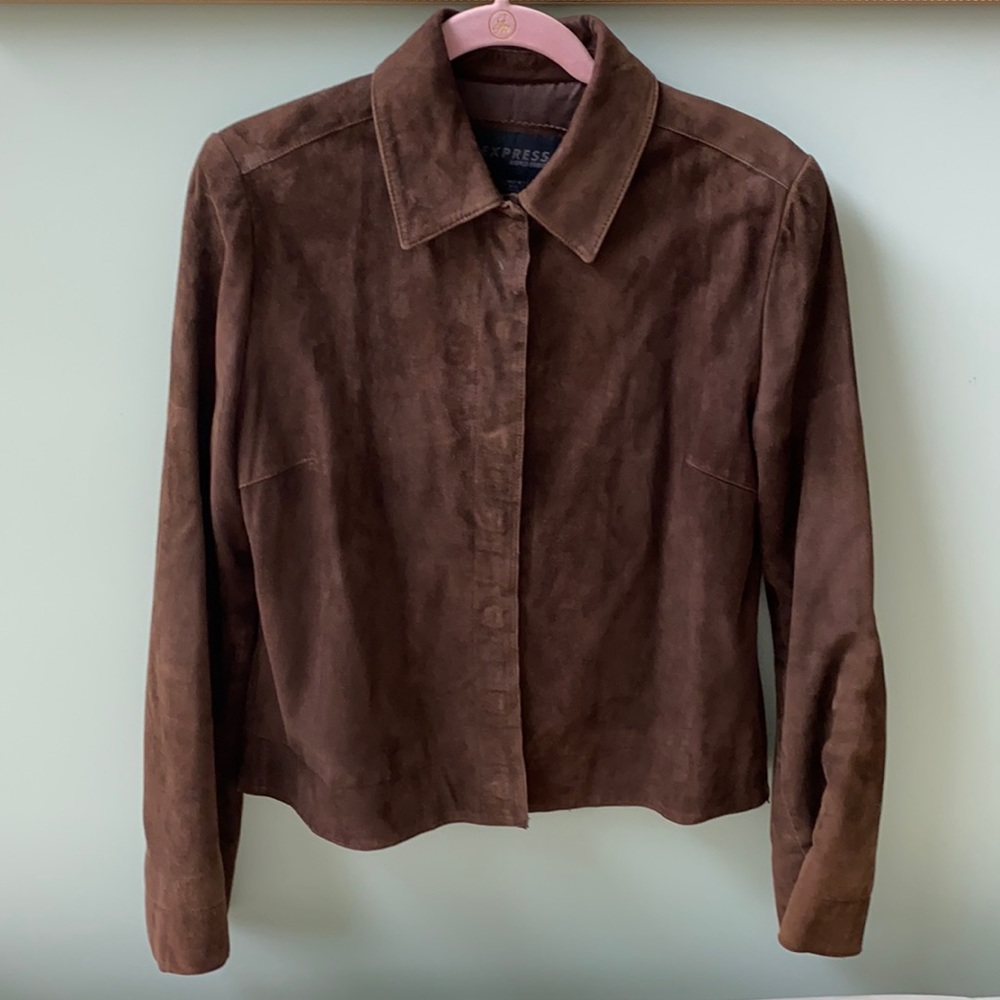 Express Brown Suede cropped jacket